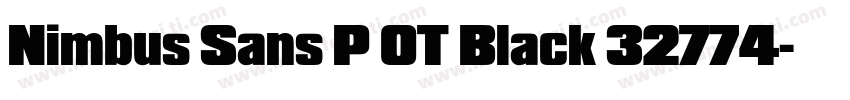Nimbus Sans P OT Black 32774字体转换
